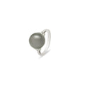 · Anello in Oro Bianco con Perla Tahiti e Diamanti ·