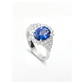 · Anello in Oro Bianco con Tanzanite e Diamanti ·