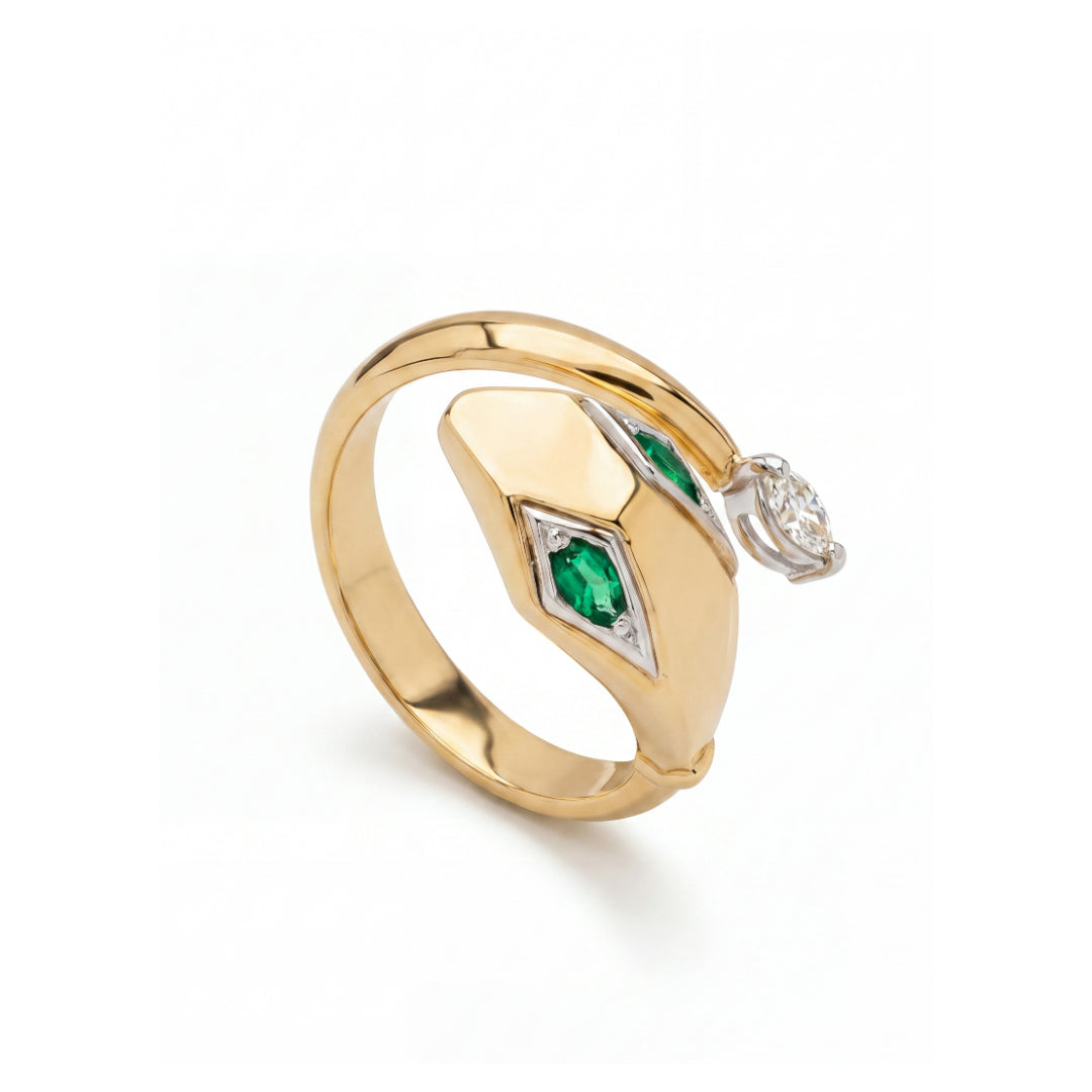 · Anello Serpente 01 in Oro e Diamanti ·