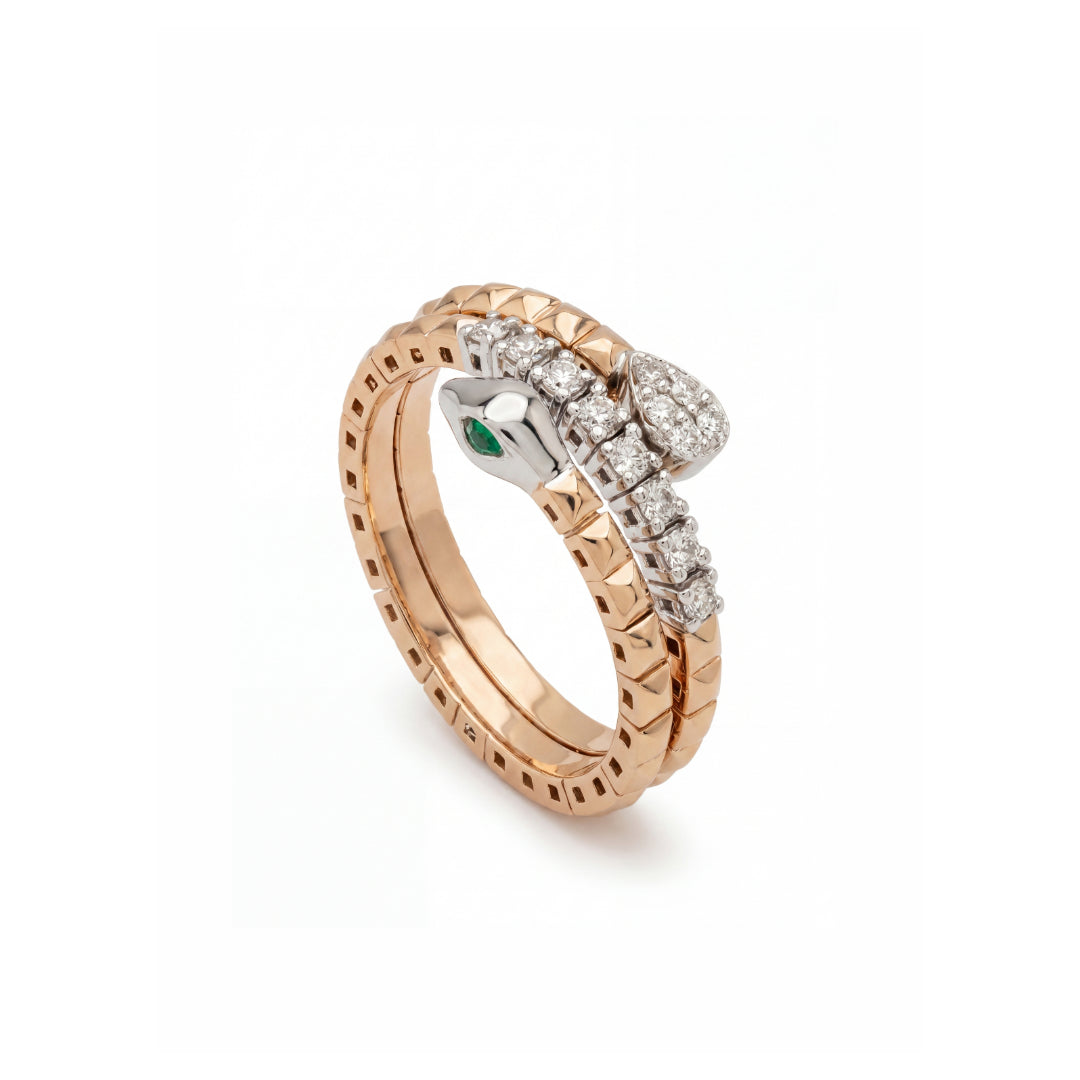 · Anello Serpente 02 in Oro e Diamanti ·