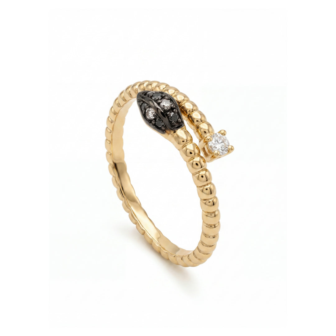 · Anello Serpente 03 in Oro e Diamanti ·
