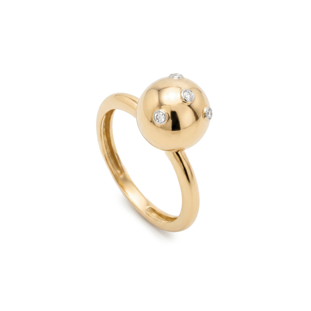 · Anello Sfera in Oro e Diamanti ·