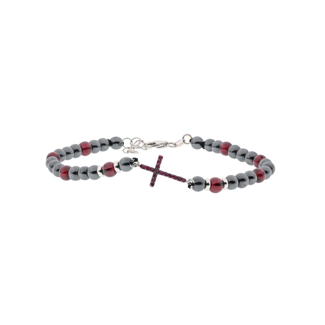 · Bracciale Cross · rubini