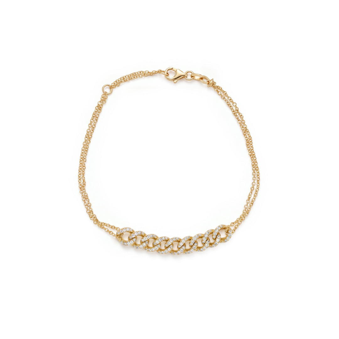 · Bracciale Groumette in Oro e Diamanti ·
