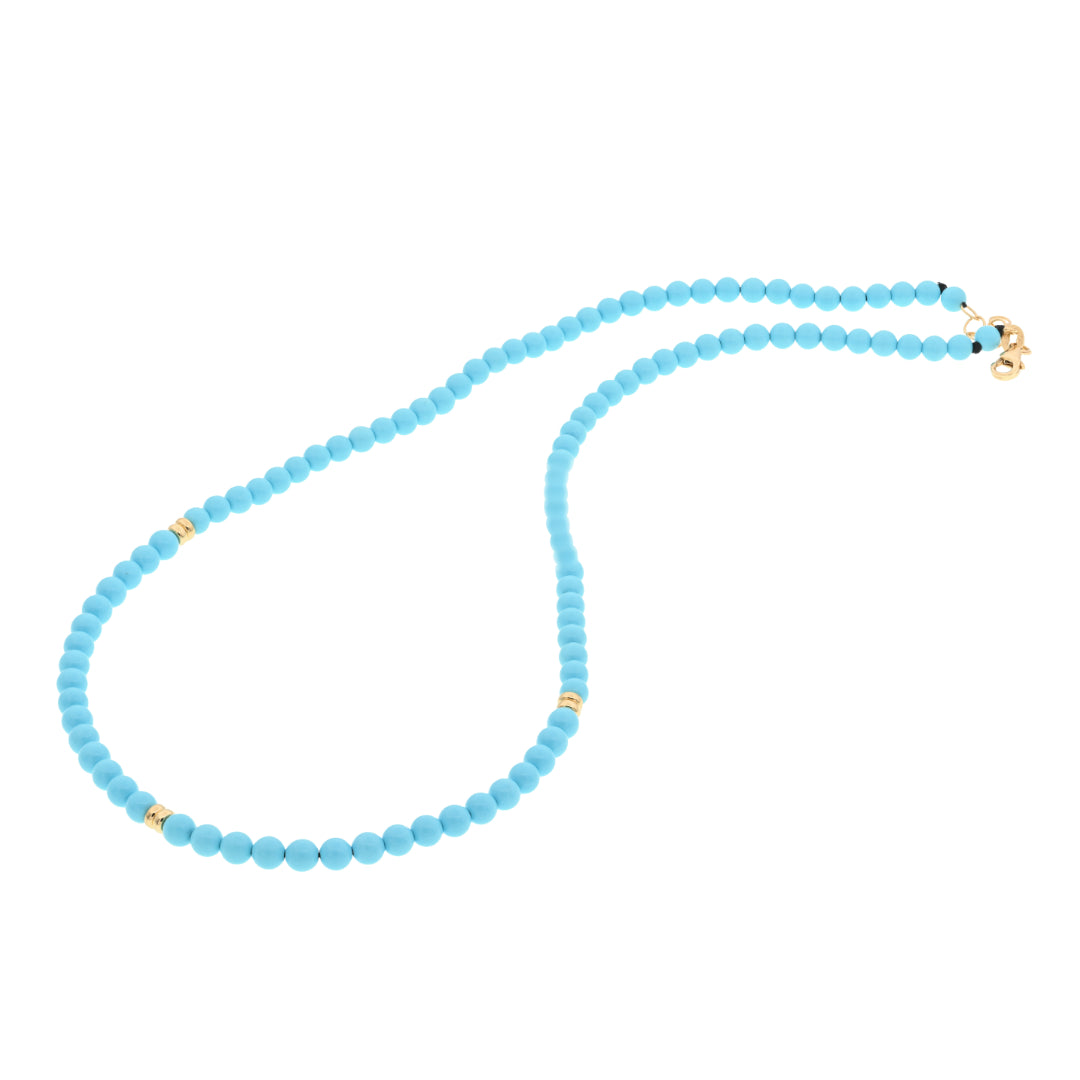 Basic 07cop Necklace - Turquoise paste