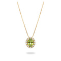 · Collana in Oro con Tormalina Verde e Diamanti ·