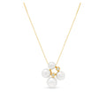 · Collana in Oro Giallo con Perle Giapponesi e Diamanti ·