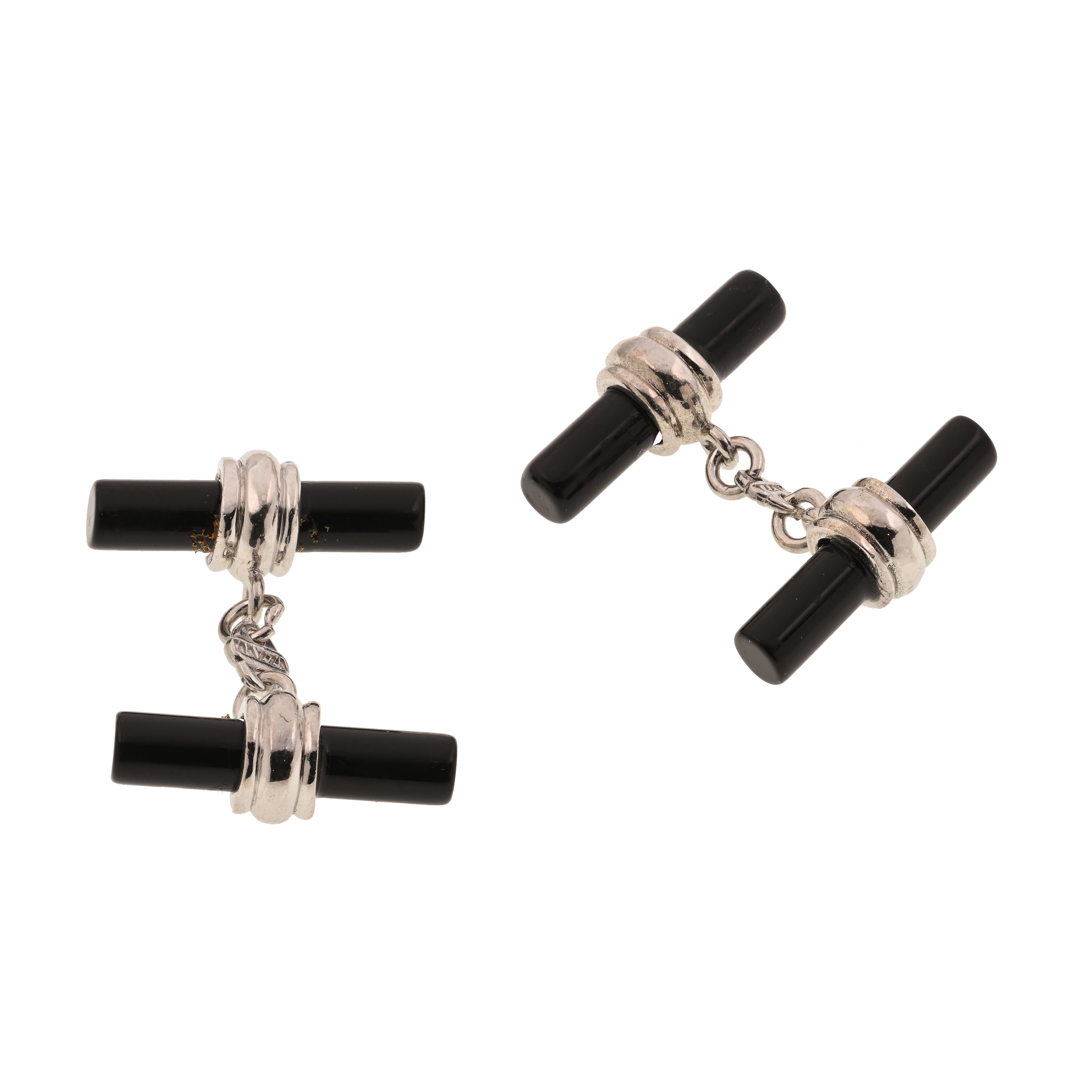 Gemelli in argento 925 e onice