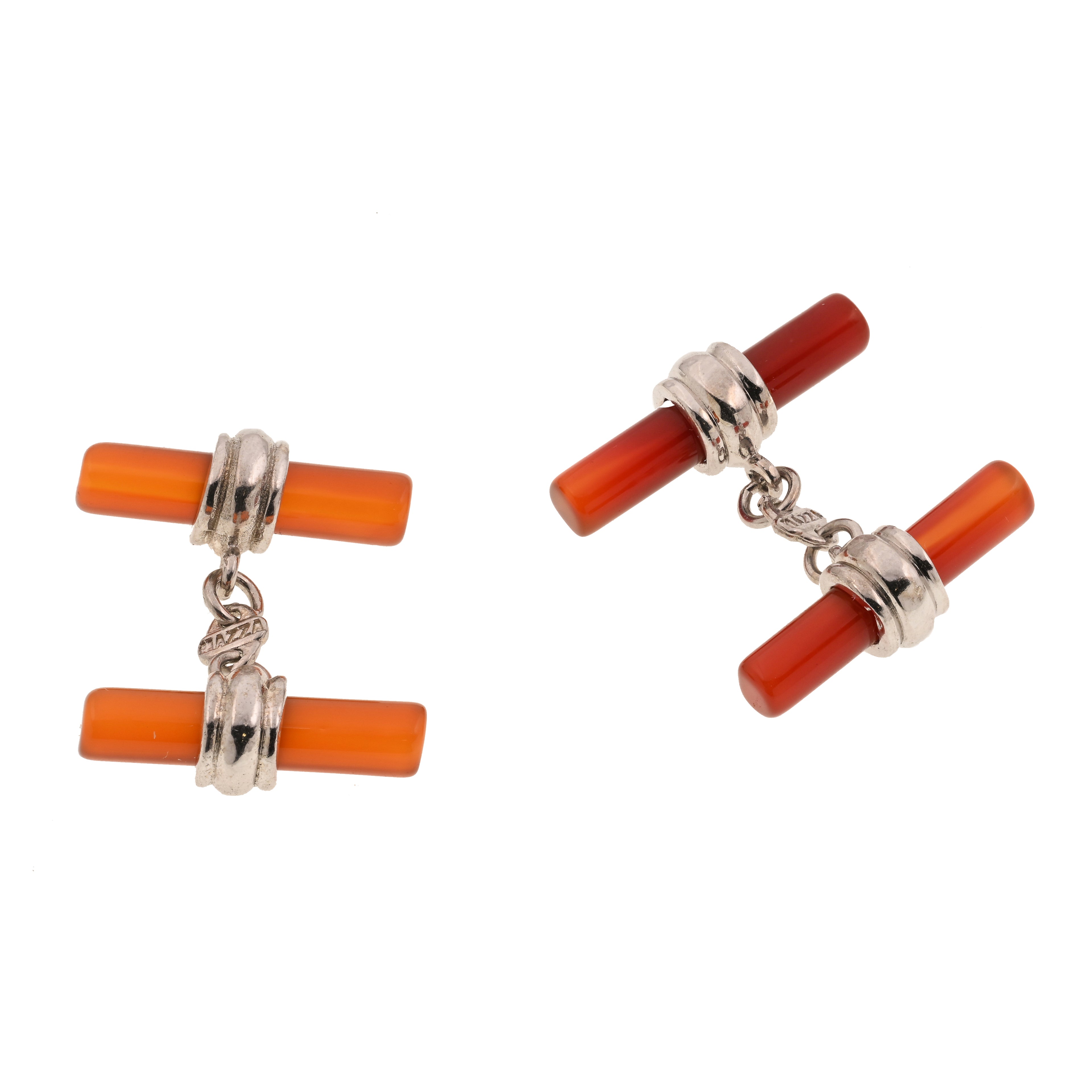 Gemelli in argento 925 e corniola