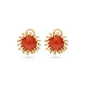 · Orecchini in Oro con Corallo Rosso e Diamanti ·