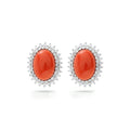 · Orecchini in Oro con Corallo Rosso e Diamanti ·