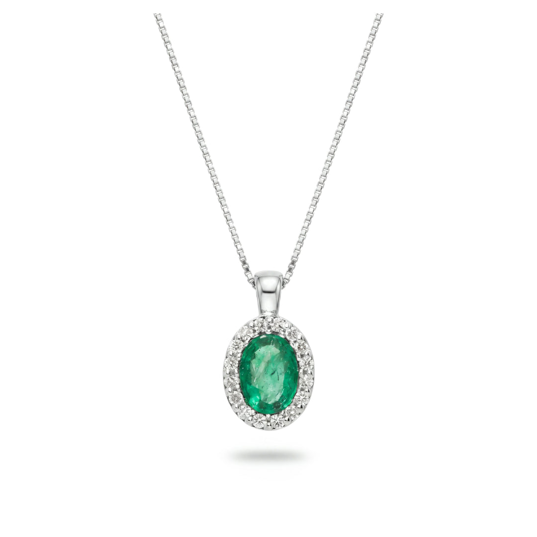 · Collana in Oro con Smeraldi e Diamanti ·