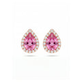 · Orecchini in Oro con Tormalina Rosa e Diamanti ·