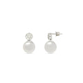 · Orecchini Francesca in Oro Bianco con Perle Freshwater e Diamanti ·