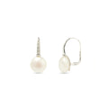 · Orecchini Sarah in Oro Bianco con Perle Freshwater e Diamanti ·