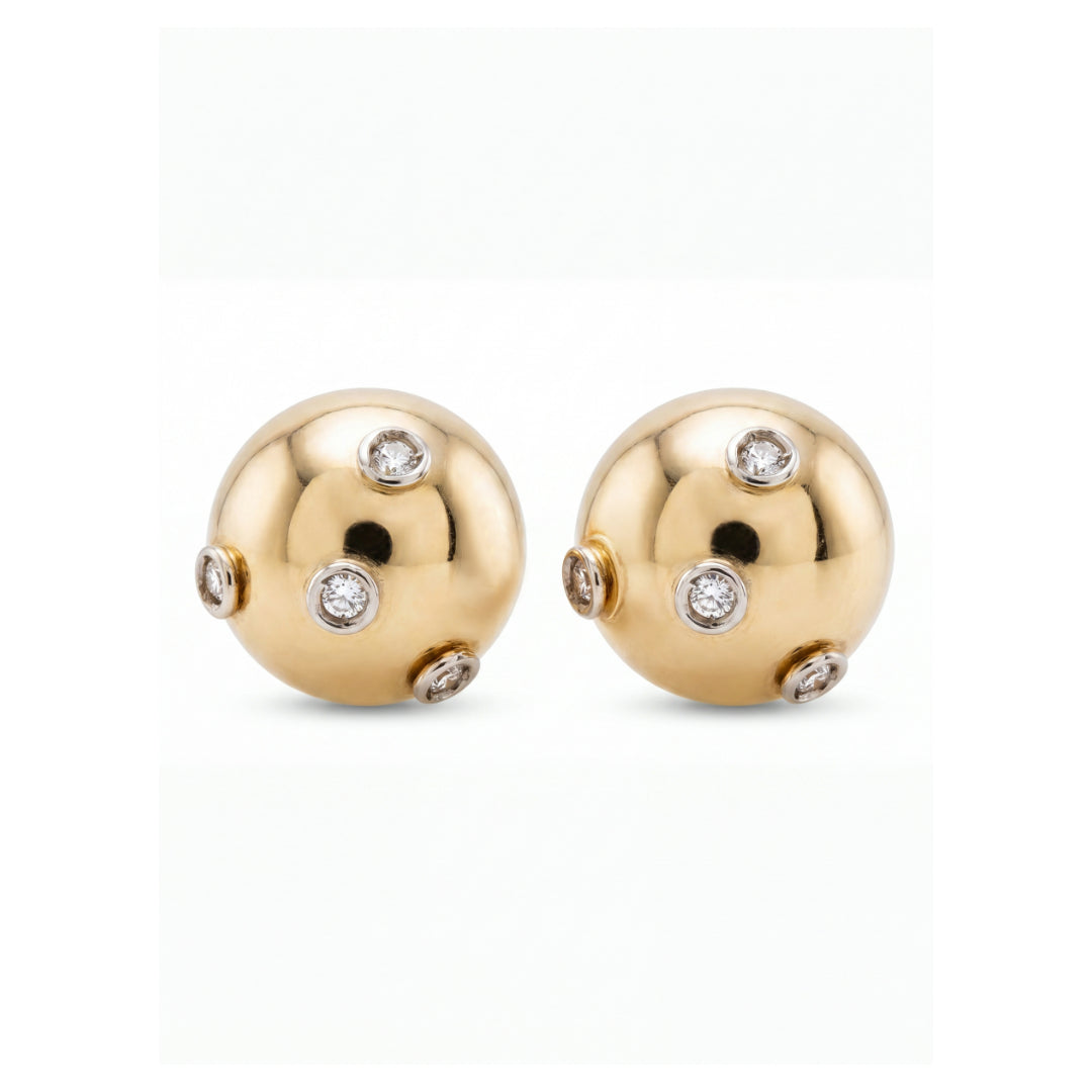 · Orecchini Sfera in Oro e Diamanti ·