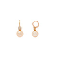· Orecchini Vilma in Oro Giallo con Perle Freshwater Rosa e Diamanti ·