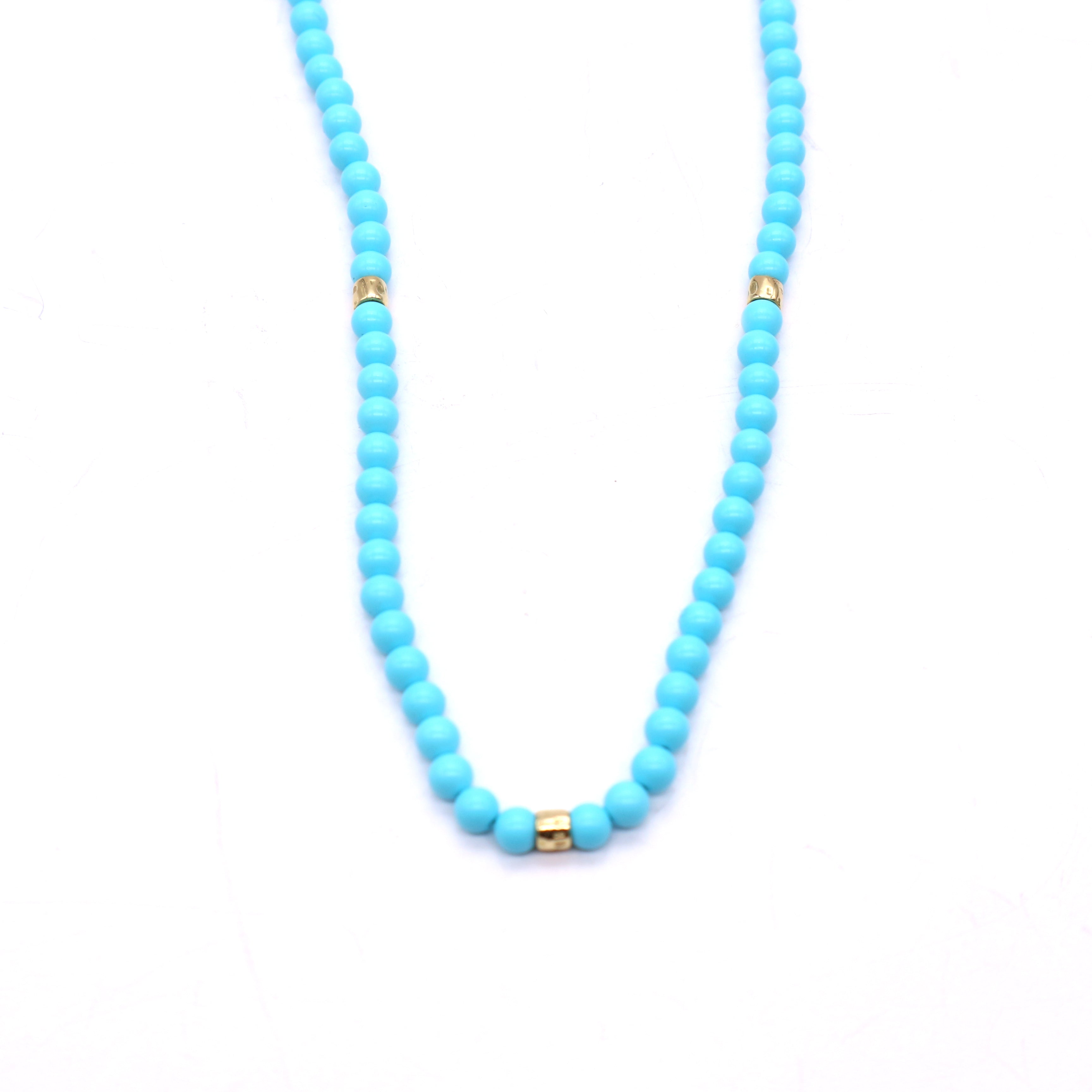 Collana Basic 07 - Pasta di turchese