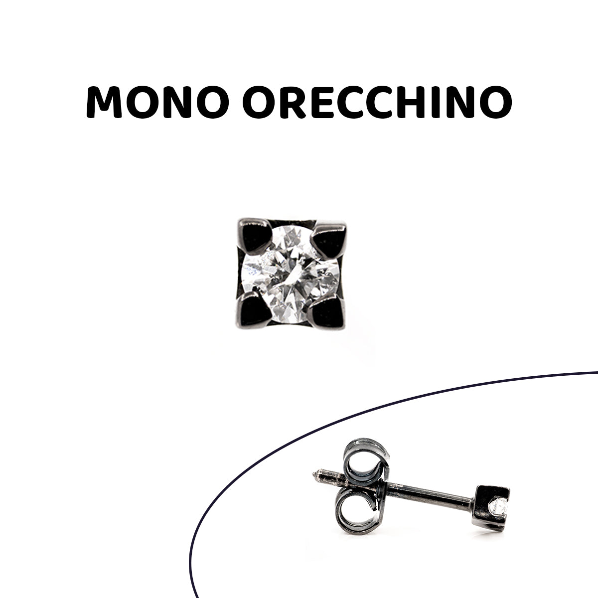 Mono orecchino punto luce White