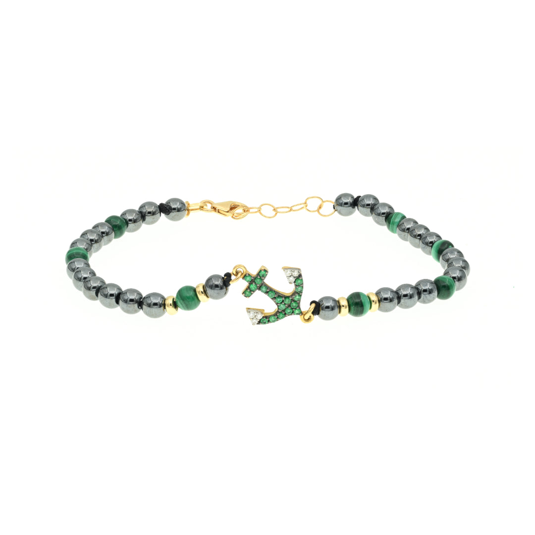 · Bracciale Anchor · smeraldi